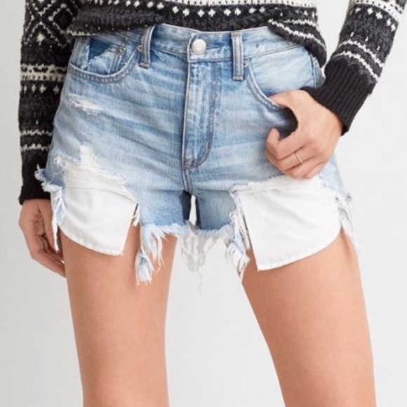 AEO Vintage Hi-Rise Festival distressed shorts 10 - Picture 9 of 10
